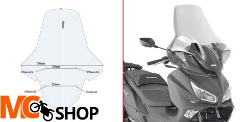 GIVI 7056DT SZYBA PRZEZOROCZYSTA 78 x 70,5