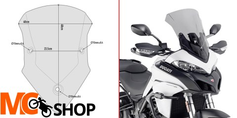 GIVI D7406S SZYBA DYMIONA DUCATI MULTISTRADA GIVI D7406S SZYBA DYMIONA DUCATI MULTISTRADA