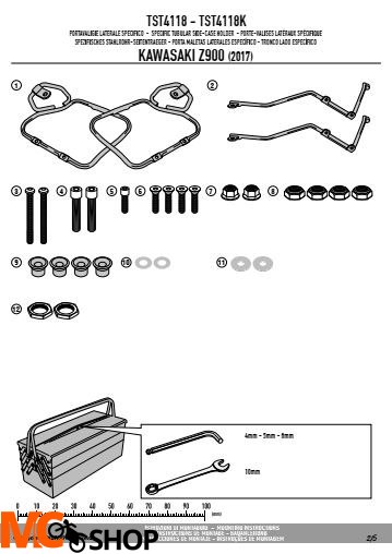 GIVI TST4118 STELAŻ SAKW BOCZNYCH ST604 KAWASAKI Z 900