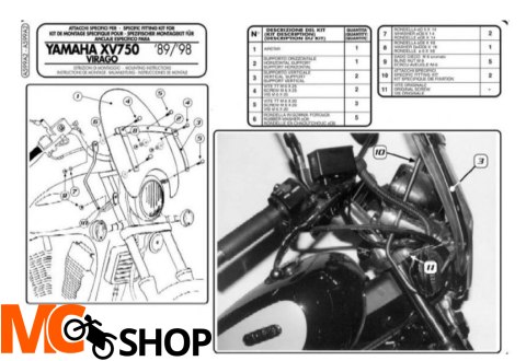 Kappa AS71A Moc.Szyby Yamaha Xv 535 Virago (89-00)
