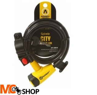 AUVRAY CITY Linka spiralna 15mm z zamkiem i uchwyt AUVRAY CITY Linka spiralna 15mm z zamkiem i uchwyt