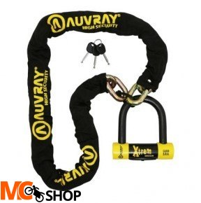 AUVRAY Zestaw łańcuch 100cm z kłódką XTREM MEDIUM AUVRAY Zestaw łańcuch 100cm z kłódką XTREM MEDIUM