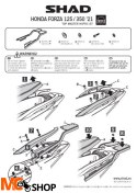 SHAD H0FR11ST STELAŻ KUFRA TYŁ Honda CB 500 X 13-20, NSS 125 AD SHAD H0FR11ST STELAŻ KUFRA TYŁ Honda CB 500 X 13-20, NSS 125 AD