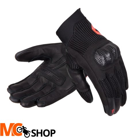 REBELHORN RĘKAWICE SKÓRZANE GAP III BLACK/FLUO RED REBELHORN RĘKAWICE SKÓRZANE GAP III BLACK/FLUO RED