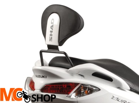 SHAD S0BR17RVB OPARCIE PASAŻERA DO SUZUKI BURGMAN BIAŁE SHAD S0BR17RVB OPARCIE PASAŻERA DO SUZUKI BURGMAN BIAŁE