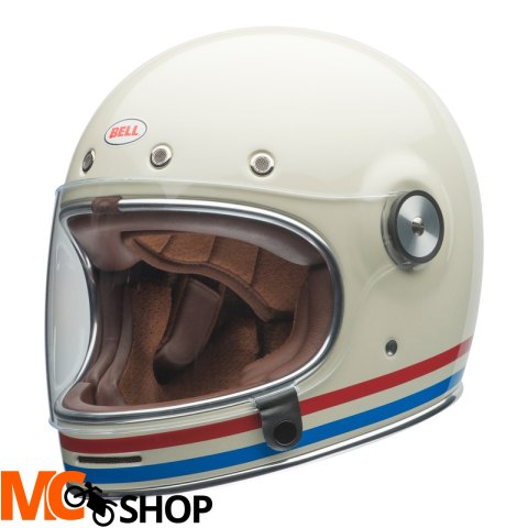 BELL KASK INTEGRALNY BULLITT STRIPES PEARL W/OX/BL BELL KASK INTEGRALNY BULLITT STRIPES PEARL W/OX/BL