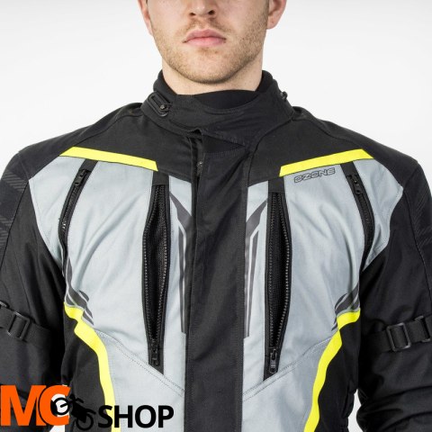 OZONE KURTKA TEKSTYLNA TOUR III BLACK/GREY/FLUO YE OZONE KURTKA TEKSTYLNA TOUR III BLACK/GREY/FLUO YE