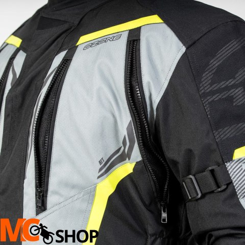 OZONE KURTKA TEKSTYLNA TOUR III BLACK/GREY/FLUO YE OZONE KURTKA TEKSTYLNA TOUR III BLACK/GREY/FLUO YE