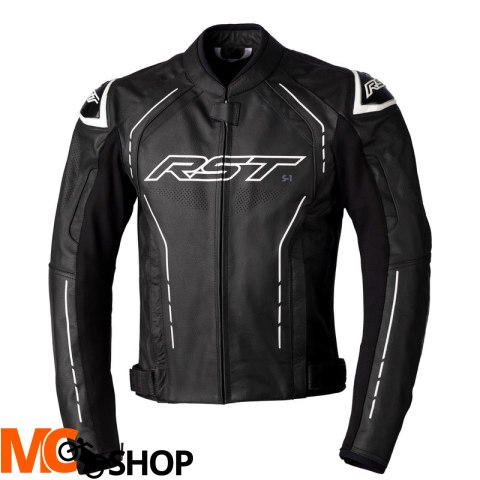 RST KURTKA SKÓRZANA MOTO S1 CE BLACK/BLACK/WHITE RST KURTKA SKÓRZANA MOTO S1 CE BLACK/BLACK/WHITE