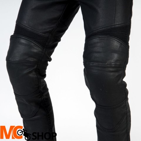 OZONE SPODNIE MOTOCYKLOWE JEANS RUSTY WAXED BLACK