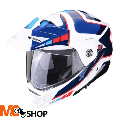 SCORPION KASK SZCZĘKOWY ADX-2 CAMINO PEARL WH-BL-R SCORPION KASK SZCZĘKOWY ADX-2 CAMINO PEARL WH-BL-R
