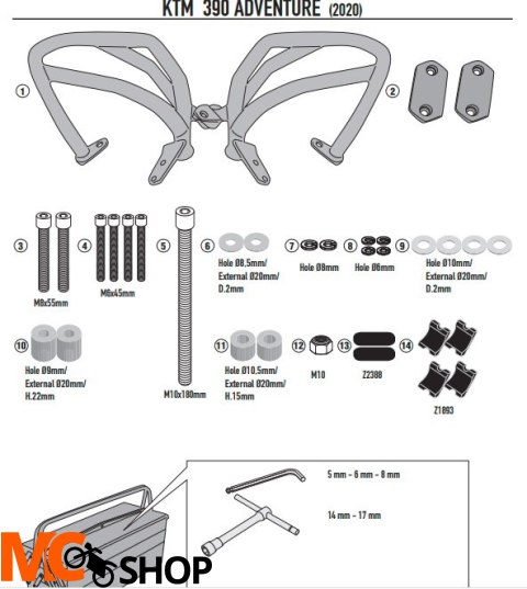 GIVI GMOLE OSŁONA SILNIKA KTM 390 ADVENTURE (20) GIVI GMOLE OSŁONA SILNIKA KTM 390 ADVENTURE (20)