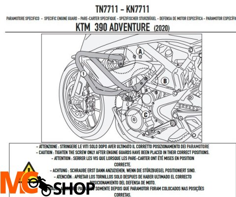GIVI GMOLE OSŁONA SILNIKA KTM 390 ADVENTURE (20) GIVI GMOLE OSŁONA SILNIKA KTM 390 ADVENTURE (20)