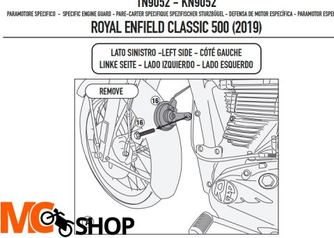GIVI GMOLE OSŁONA SILNIKA ROYAL ENFIELD Classic 50 GIVI GMOLE OSŁONA SILNIKA ROYAL ENFIELD Classic 50