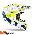 AIROH KASK OFF-ROAD AVIATOR 3 SPIN YELLOW/BLUE GL
