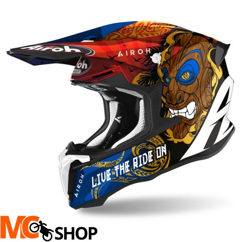 AIROH KASK OFF-ROAD TWIST 2.0 TIKI GLOSS AIROH KASK OFF-ROAD TWIST 2.0 TIKI GLOSS