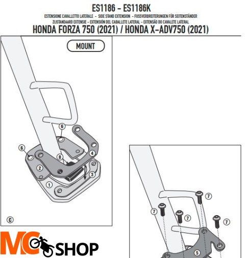 KAPPA ES1186K POSZERZENIE STOPKI BOCZNEJ HONDA FOR KAPPA ES1186K POSZERZENIE STOPKI BOCZNEJ HONDA FOR