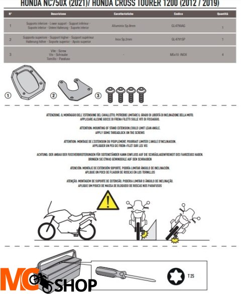 KAPPA ES1192K POSZERZENIE STOPKI BOCZNEJ HONDA NC KAPPA ES1192K POSZERZENIE STOPKI BOCZNEJ HONDA NC