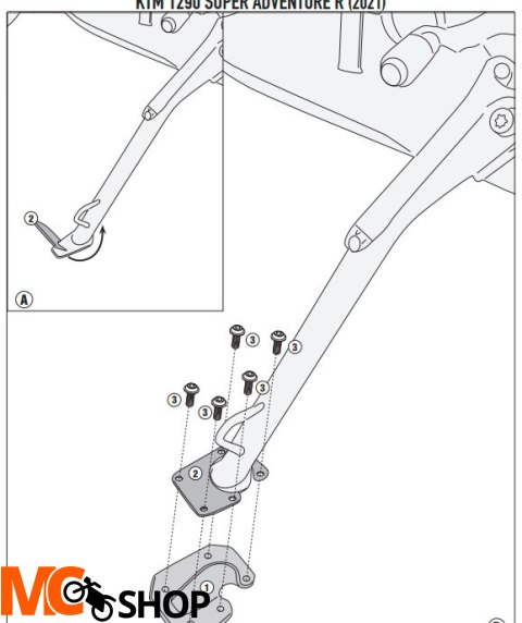 KAPPA ES7713K POSZERZENIE STOPKI BOCZNEJ KTM 1290 KAPPA ES7713K POSZERZENIE STOPKI BOCZNEJ KTM 1290