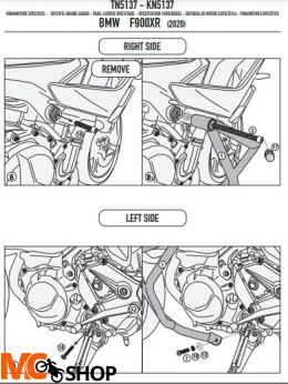 KAPPA GMOLE OSŁONY SILNIKA BMW F 900XR CZARNE