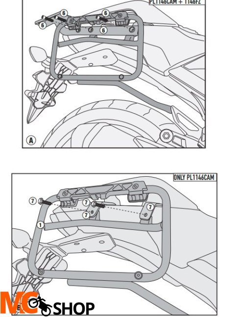 KAPPA KL1146 CAMSTELAŻ KUFRÓW HONDA NC 750 S 16-19