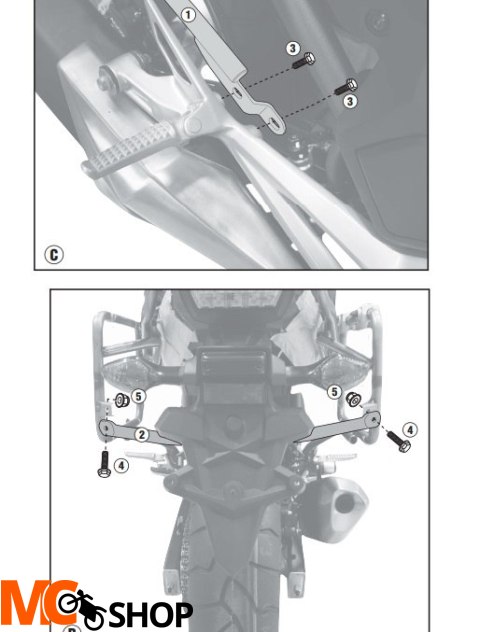 KAPPA KL1146 CAMSTELAŻ KUFRÓW HONDA NC 750 S 16-19