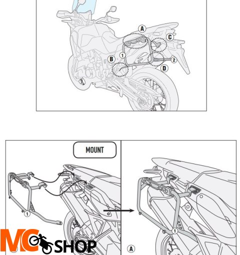 KAPPA KL1161CAM STELAŻ KUFRÓW HONDA CRF 1000L Afri