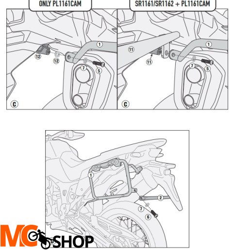 KAPPA KL1161CAM STELAŻ KUFRÓW HONDA CRF 1000L Afri