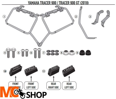 KAPPA KL2139CAM STELAŻ KUFRÓW MONOKEY YAMAHA Trace