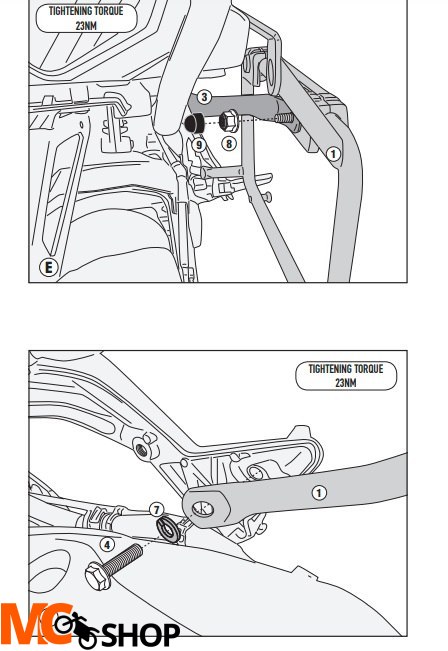 KAPPA KL2139CAM STELAŻ KUFRÓW MONOKEY YAMAHA Trace