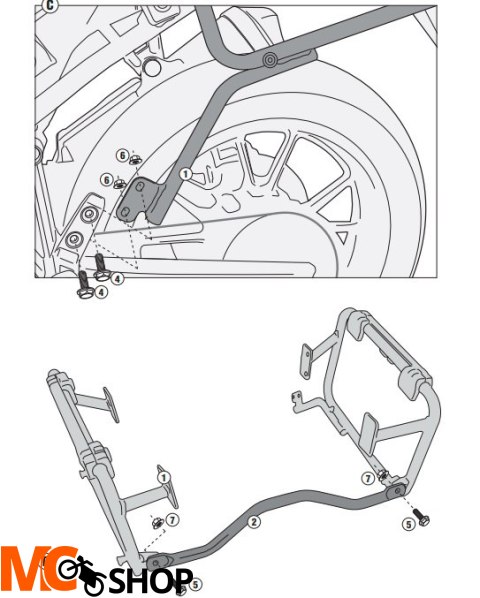 KAPPA KL3105CAM STELAŻ KUFRÓW CAM SIDE SUZUKI DL
