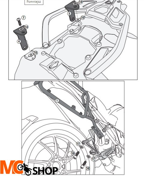 KAPPA KL5108CAM STELAŻ KUFRÓW CAM SIDE BMW R 1200