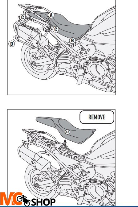KAPPA KL5127CAM STELAŻ KUFRÓW BMW F 750 GS (18-19)
