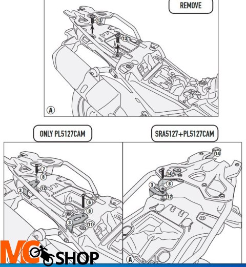 KAPPA KL5127CAM STELAŻ KUFRÓW BMW F 750 GS (18-19)