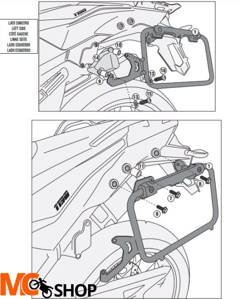 KAPPA KL7705CAM STELAŻ KUFRÓW KTM 1190 Adventure /