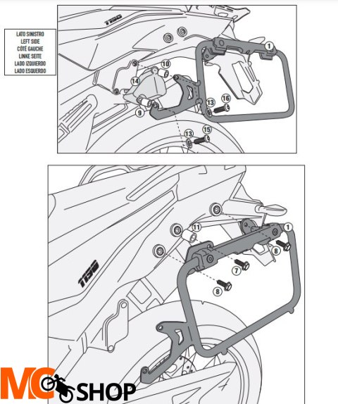 KAPPA KL7705CAM STELAŻ KUFRÓW KTM 1190 Adventure /