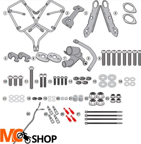 KAPPA KLO1171CAM STELAŻ KUFRÓW HOND CB 500 X 19-20