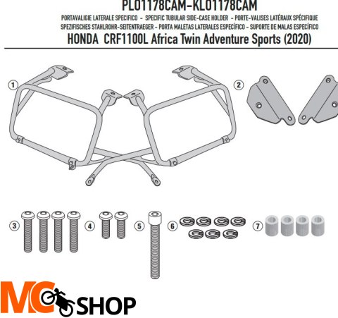 KAPPA KLO1178CAM STELAŻ KUFRÓW HONDA CRF 1100L Afr