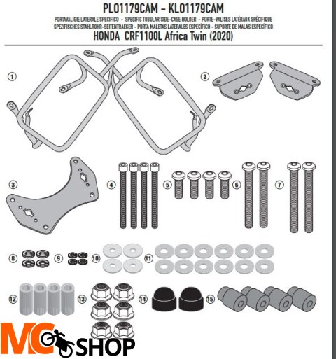 KAPPA KLO1179CAM STELAŻ KUFRÓW HONDA CRF 1100L Afr