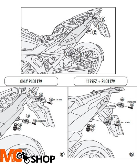 KAPPA KLO1179MK STELAŻ KUFRA HONDA CRF 1100L Afric