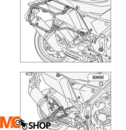 KAPPA KLO2145CAM STELAŻ KUFRÓW MONOKEY YAMAHA Tene
