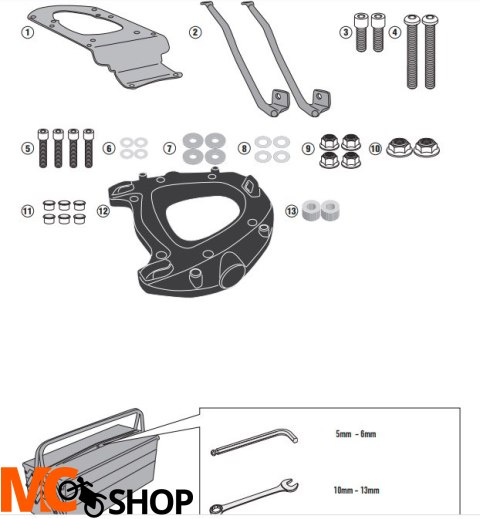 KAPPA STELAŻ KUFRA CENT PIAGGIO MP3 YOURBA125/300