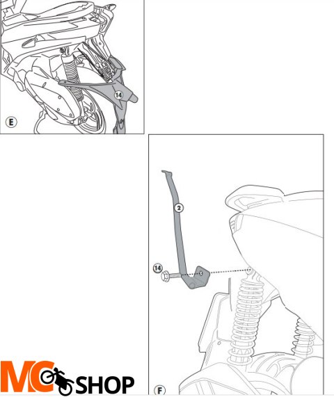 KAPPA STELAŻ KUFRA CENT PIAGGIO MP3 YOURBA125/300