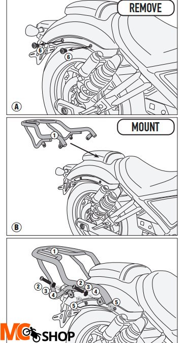 KAPPA STELAŻ KUFRA CENTR MONOKEY, LOCK HONDA CMX11