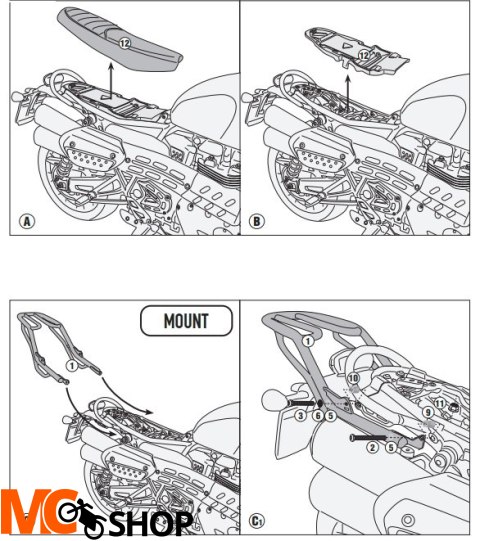 KAPPA STELAŻ KUFRA CENTR TRIUMPH Scrambler 1200 19
