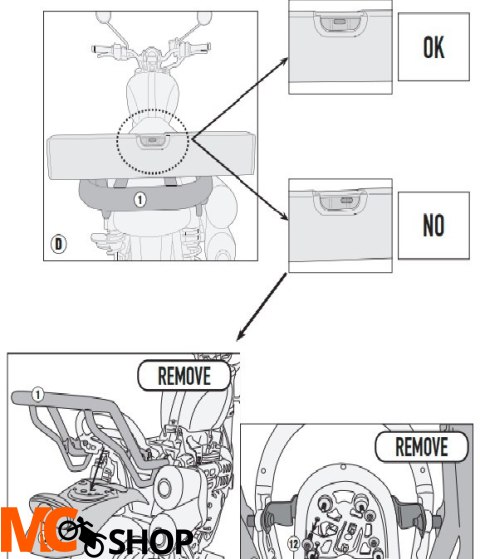 KAPPA STELAŻ KUFRA CENTR TRIUMPH Scrambler 1200 19