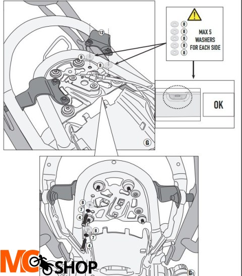 KAPPA STELAŻ KUFRA CENTR TRIUMPH Scrambler 1200 19