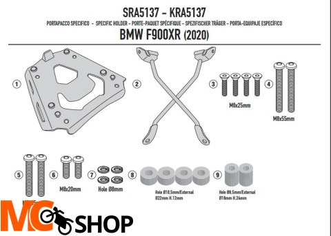 KAPPA STELAŻ KUFRA CENTRALNEGO BMW F 900 R (20)