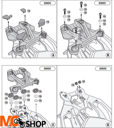 KAPPA STELAŻ KUFRA CENTRALNEGO BMW F 900 R (20)