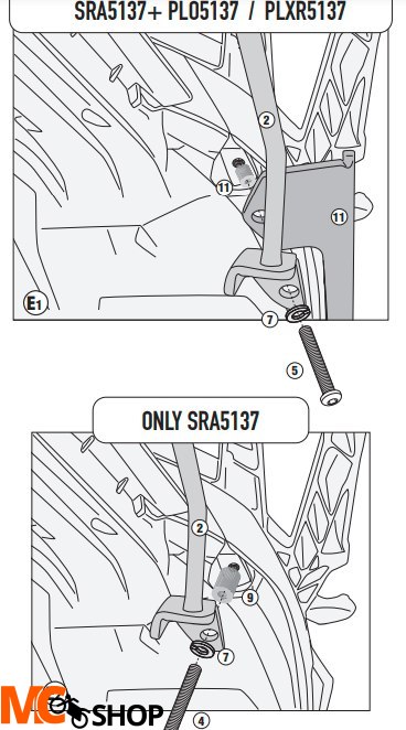 KAPPA STELAŻ KUFRA CENTRALNEGO BMW F 900 R (20)